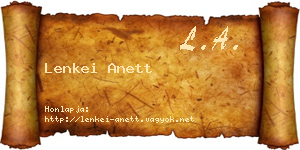 Lenkei Anett névjegykártya